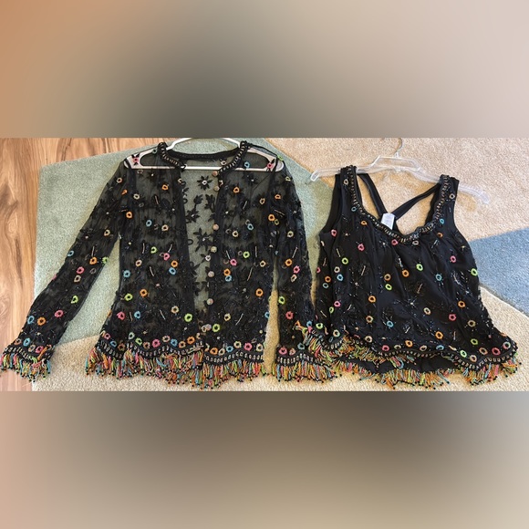 Beaded Jacket and Tank